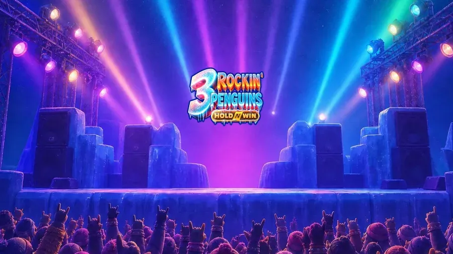 3 Rockin' Penguins slot artwork